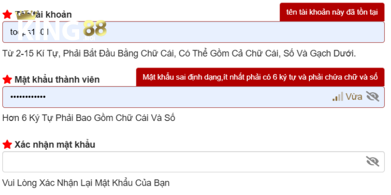 Đăng Ký 2 Cách đăng ký King88 chi tiết từng bước dành cho người chơi