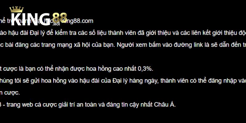 Hợp Tác Đại Lý 1 Tổng quan về hợp tác đại lý tại King88
